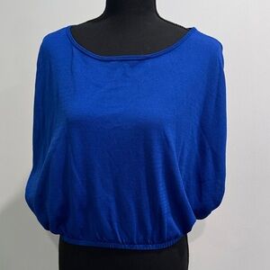 🔵 Gabrielle Union NY&CO Blue Short Sleeve Top Size Small